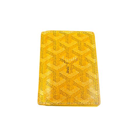 Goyard Saint Marc Card Holder Yellow in Canvas/Calfskin 